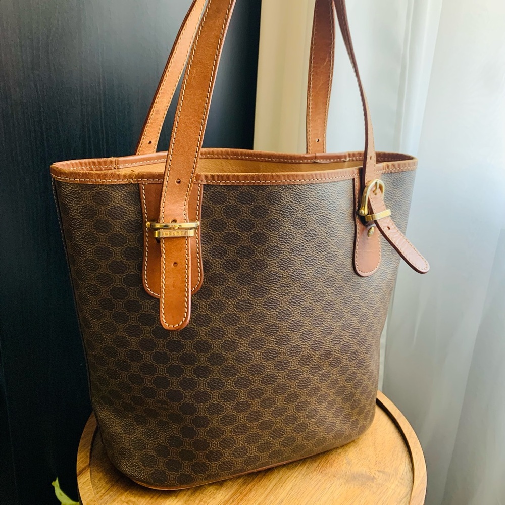 Celine Vintage Macadam Mini Tote Bag - Picture 2 of 7